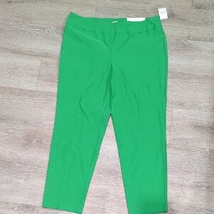 Cato Green Mid-Rise Pull On Style Pants, size 16.  NWT